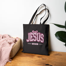 Load image into Gallery viewer, Jesus Saves Canvas Tote Bag