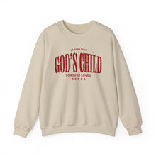 Load image into Gallery viewer, God's Child Crewneck Sweatshirt – "God's Child" Forever Loved Christian Pullover
