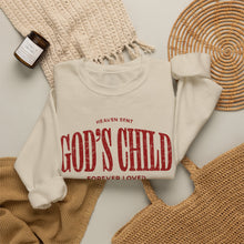 Load image into Gallery viewer, God's Child Crewneck Sweatshirt – "God's Child" Forever Loved Christian Pullover
