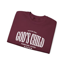Load image into Gallery viewer, God's Child Crewneck Sweatshirt – "God's Child" Forever Loved Christian Pullover
