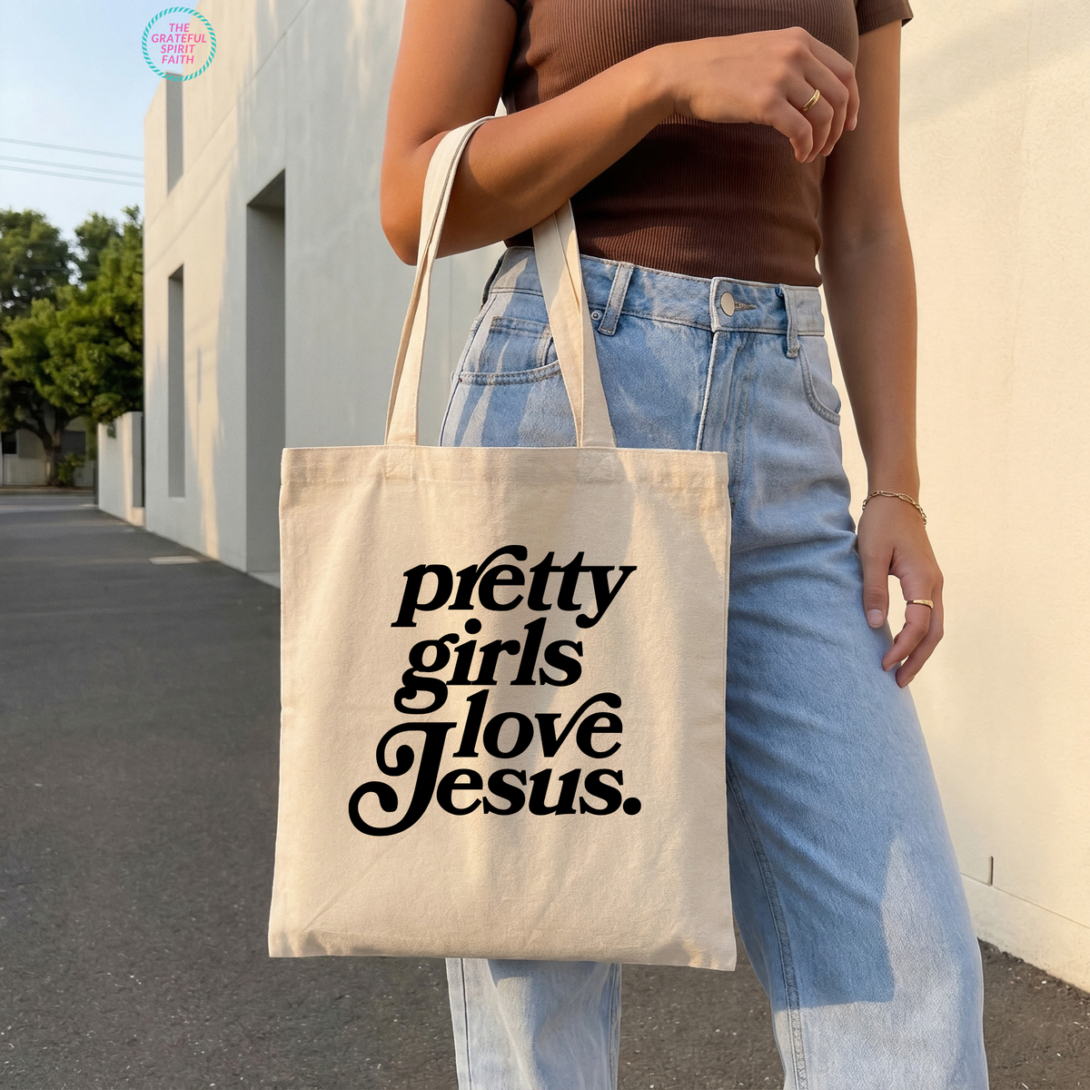 Pretty Girls Love Jesus Tote Bag