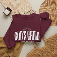 Load image into Gallery viewer, God's Child Crewneck Sweatshirt – "God's Child" Forever Loved Christian Pullover
