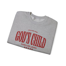 Load image into Gallery viewer, God's Child Crewneck Sweatshirt – "God's Child" Forever Loved Christian Pullover
