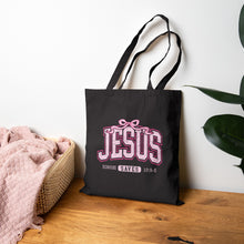 Load image into Gallery viewer, Jesus Saves Canvas Tote Bag
